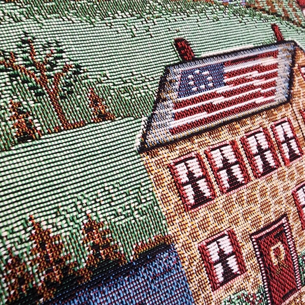 La France Home Valerie Evans-Wask Lighthouse Tapestry Nautical Throw Pillow USA